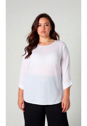 Blusa Para Mujer. Manga 3/4 Blanco Marca L&H Ref. 5P612102 L&H