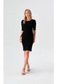 Vestido Para Mujer Manga Corta Negro Marca L&H Ref. 5P417013 de L&H