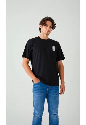 T-Shirt Para Hombre Negro Marca L&H Ref. 4K109117