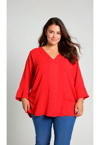 Blusa Para Mujer. Manga 3/4 Rojo Marca L&H Ref. 5P612075 L&H