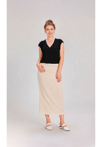 Falda Para Mujer Beige Marca L&H Ref. 5P414014 L&H