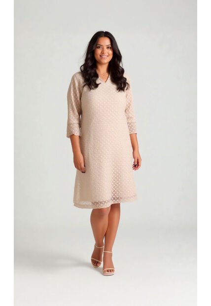 Vestido Para Mujer. Beige Marca L&H Ref. 5P617007