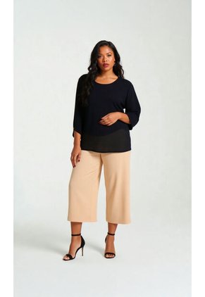 Blusa Para Mujer. Manga 3/4 Negro Marca L&H Ref. 5P612102