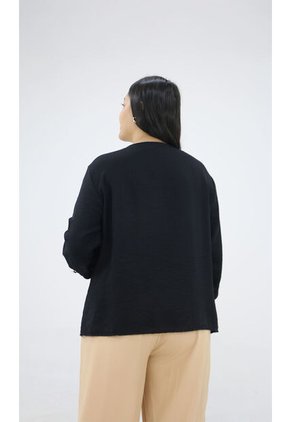 Blusa Para Mujer. Manga 3/4 Negro Marca L&H Ref. 5P612102