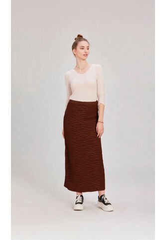 Falda Para Mujer Cafe Marca L&H Ref. 5P414014 L&H