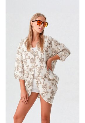 Chilango Para Mujer Manga 3/4 Beige Marca L&H Ref. 7D436031