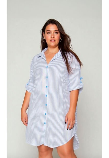 Bluson Para Mujer. Manga Corta Azul Marca L&H Ref. 7D624020