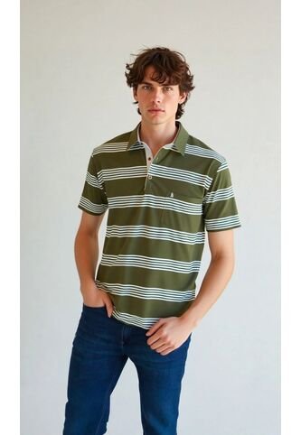 Polo Para Hombre Verde Marca L&H Ref. 7Y109082 L&H