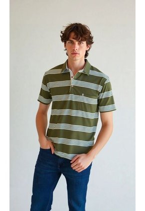 Polo Para Hombre Verde Marca L&H Ref. 7Y109082