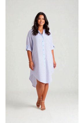 Bluson Para Mujer. Manga Corta Azul Marca L&H Ref. 7D624020