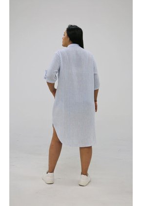 Bluson Para Mujer. Manga Corta Azul Marca L&H Ref. 7D624020