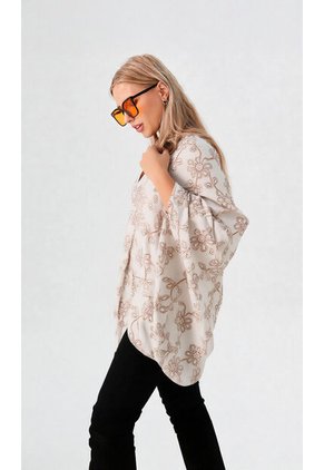 Chilango Para Mujer Manga 3/4 Beige Marca L&H Ref. 7D436031