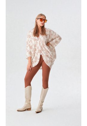 Chilango Para Mujer Manga 3/4 Beige Marca L&H Ref. 7D436031