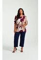 Blusa Para Mujer. Manga Corta Taupe Marca L&H Ref. 2J612088 de L&H