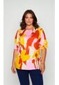 Blusa Para Mujer. Manga Corta Terracota Marca L&H Ref. 2J612088 de L&H