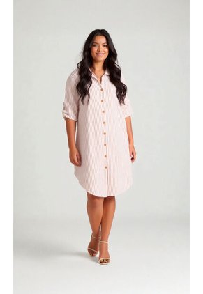 Bluson Para Mujer. Manga Corta Taupe Marca L&H Ref. 7D624020