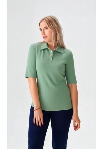 Camiseta Para Mujer Manga 3/4 Verde Marca L&H Ref. 1F409503 L&H