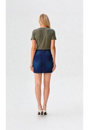 Camiseta Para Mujer Manga Corta Verde Aceituna Marca L&H Ref. 1F409504