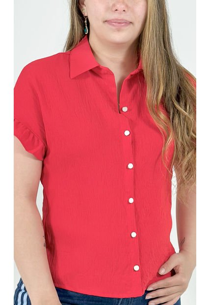 Blusa Para Mujer Manga Corta Rojo Marca L&H