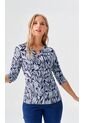 Camiseta Para Mujer Manga 3/4 Azul Marca L&H Ref. 1F409526 de L&H