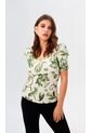 Camiseta Para Mujer Manga Corta Verde Marca L&H Ref. 1Y409021 de L&H