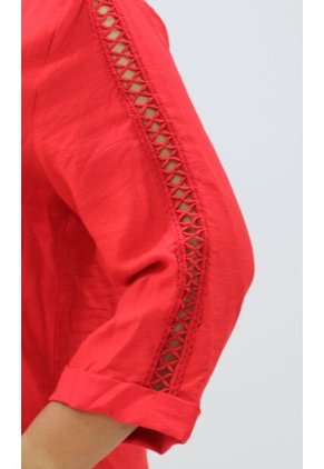 Blusa Para Mujer Manga 3/4 Rojo Marca L&H Ref. 1F412665