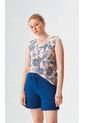 Blusa Para Mujer Manga Sisa Azul Marca L&H Ref. 1F412706 de L&H
