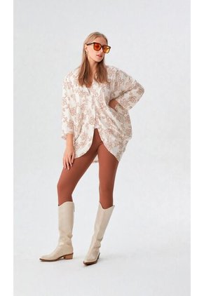 Chilango Para Mujer Manga 3/4 Beige Marca L&H Ref. 7D436031