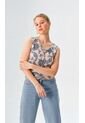 Blusa Para Mujer Manga Sisa Azul Marca L&H Ref. 1F412706 de L&H