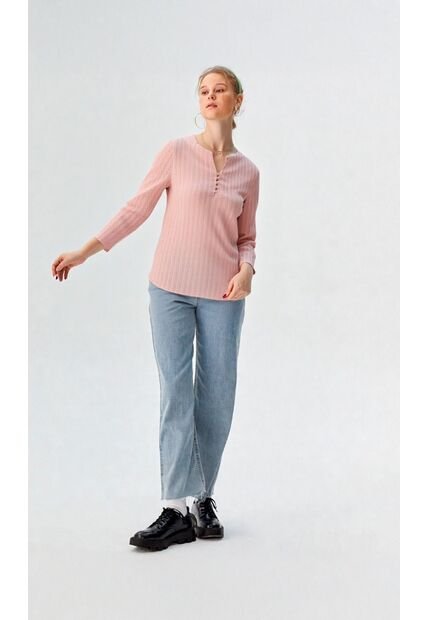 Blusa Para Mujer Manga 3/4 Rosado Marca L&H Ref. 5P412273