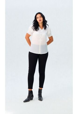 Blusa Para Mujer Manga Corta Crudo Marca L&H Ref. 5P412275 L&H