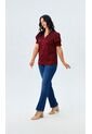 Blusa Para Mujer Manga Corta Vino Marca L&H Ref. 5P412275 de L&H