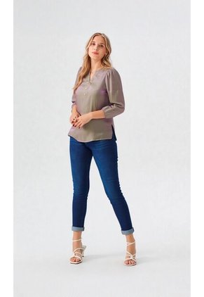Blusa Para Mujer Manga 3/4 Verde Marca L&H Ref. 5P412272