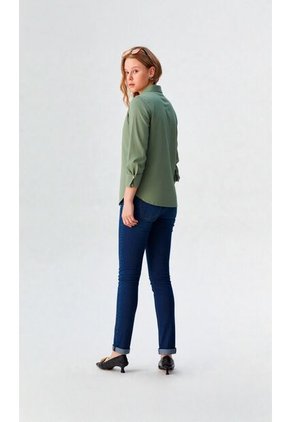 Blusa Para Mujer Manga Larga Verde Marca L&H Ref. 1F412696