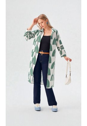 Chilango Para Mujer Manga 3/4 Verde Marca L&H Ref. 5P436003