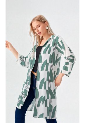 Chilango Para Mujer Manga 3/4 Verde Marca L&H Ref. 5P436003