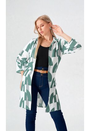 Chilango Para Mujer Manga 3/4 Verde Marca L&H Ref. 5P436003