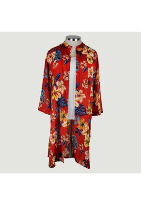 Chilango Para Mujer. Manga 3/4 Rojo Marca L&H