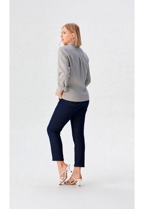 Blusa Para Mujer Manga 3/4 Gris Claro Marca L&H Ref. 1F412702
