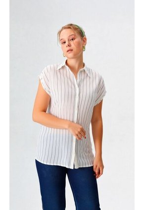Blusa Para Mujer Manga Corta Blanco Marca L&H Ref. 1F412705