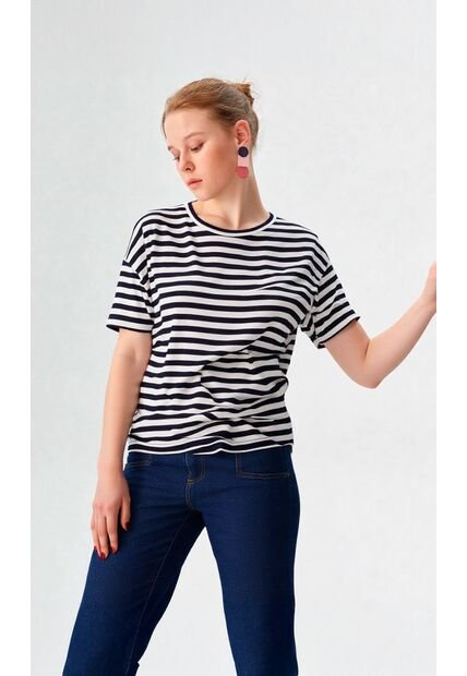 Camiseta Para Mujer Azul Marca L&H Ref. 7S409037