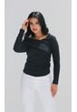 Camiseta Para Mujer Manga Larga Negro Marca L&H Ref. 1F409492 de L&H