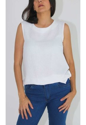Blusa Para Mujer Manga Sisa Blanco Marca L&H