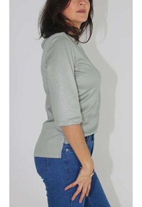 Camiseta Para Mujer Manga 3/4 Verde Marca L&H Ref. 1F409443