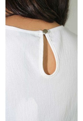 Blusa Para Mujer Manga Sisa Blanco Marca L&H
