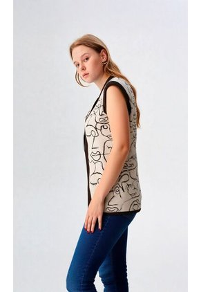 Chaleco Para Mujer Cafe Marca L&H Ref. 4E425021