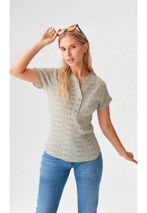 Camiseta Para Mujer Verde Marca L&H Ref. 2J409108