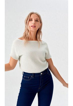 Camiseta Para Mujer Manga Corta Verde Marca L&H Ref. 2J409103