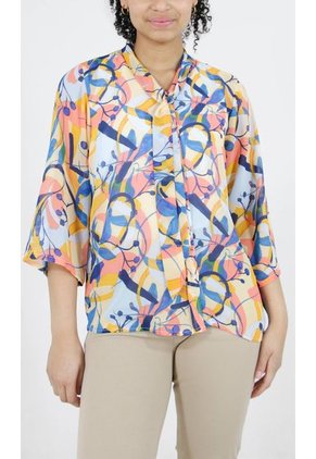 Blusa Para Mujer Manga 3/4 Azul Marca L&H