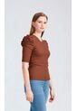 Camiseta Para Mujer Manga Corta Cafe Marca L&H Ref. 1F409491 de L&H